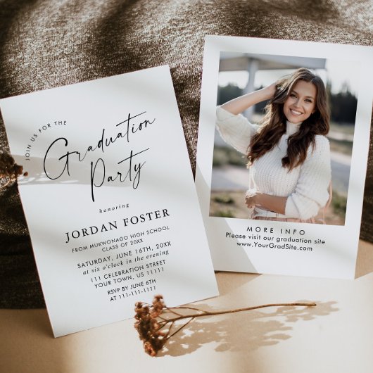 ミニマエレガントリストPHOTO卒業パーティー 招待状