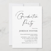 ミニマエレガントリストPHOTO卒業パーティーQRコード 招待状 (正面)