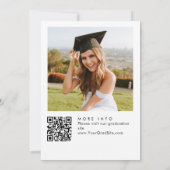 ミニマエレガントリストPHOTO卒業パーティーQRコード 招待状 (裏面)