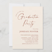 ミニマエレガントリストPHOTO卒業パーティーQRコード 招待状 (正面)