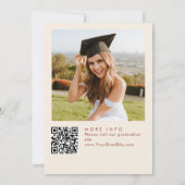 ミニマエレガントリストPHOTO卒業パーティーQRコード 招待状 (裏面)