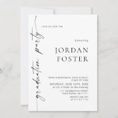 ミニマエレガントリストPHOTO卒業パーティーQRコード 招待状 (正面)