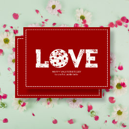 ミニマエレガントリストPickleballバレンタインデーのカード シーズンカード