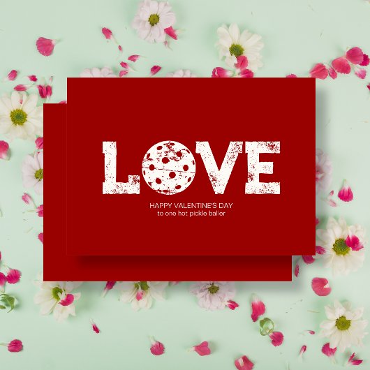 ミニマエレガントリストPickleballバレンタインデーのカード シーズンカード