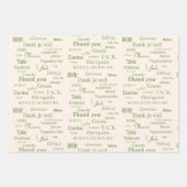 ミニマエレガントリストPolyglot "Thank You" カラフル ラッピングペーパーシート (正面3)