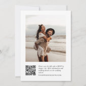 ミニマエレガントリストQRコード2 PHOTOブライダルシャワー 招待状 (裏面)