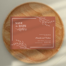 ミニマエレガントリストSave the Date Teracota's 結婚