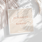 ミニマエレガントリストTerracottaモノグラム結婚ズ スタンダードランチョンナプキン