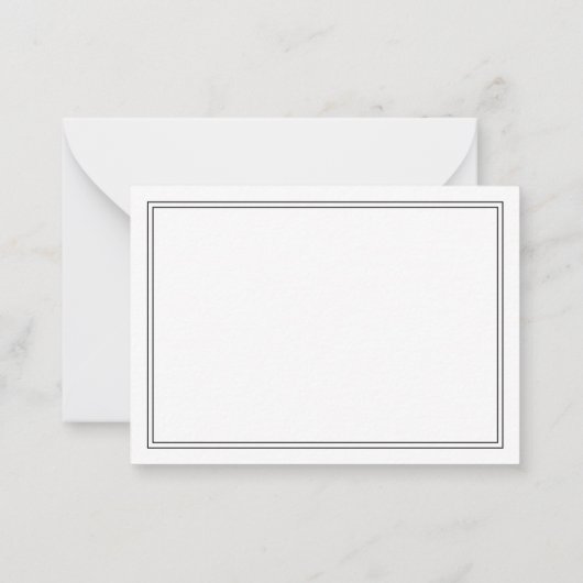 ミニマエレガントリストThank You Black 縁ど Two ノートカード (裏面)