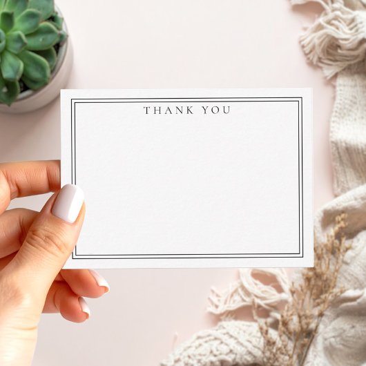 ミニマエレガントリストThank You Black 縁ど Two ノートカード