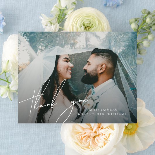 ミニマエレガントリストThank You Photo サンキューカード