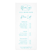 ミニマエレガントリストTurqoiseアクアモダン価格表 ラックカード (正面)