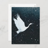 ミニマエレガントリストzenクレーン飛行 シーズンポストカード (正面/裏面)