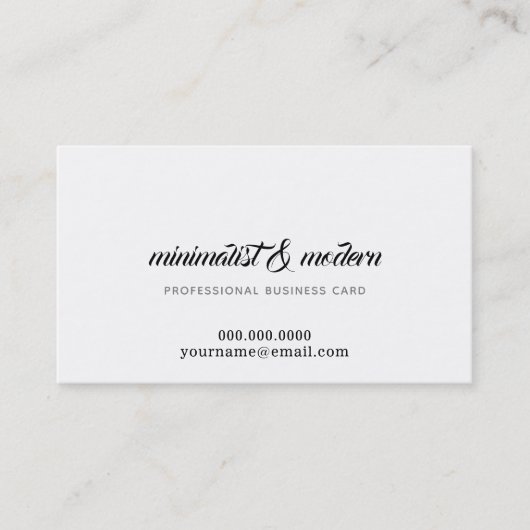 ミニマエレガントリスモダントとホワイト教授 名刺 (正面)
