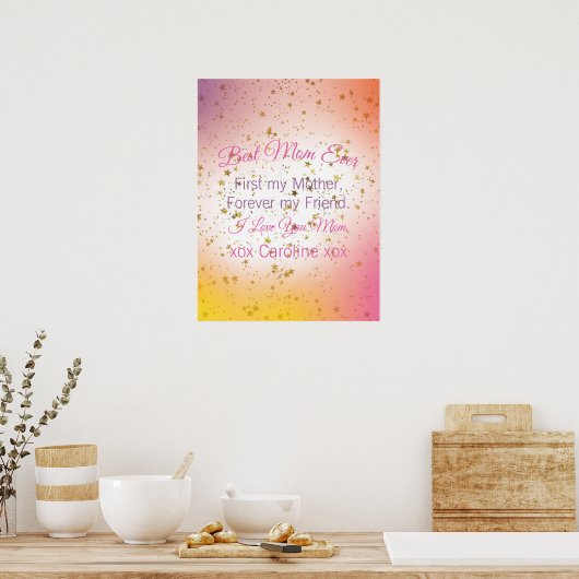 ミニマエレガントリスモダントマザーズの日 ポスター (キッチン)