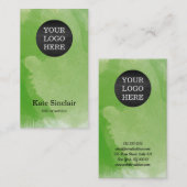 ミニマエレガントリスモダントロゴ水彩画 名刺 (正面/裏面)