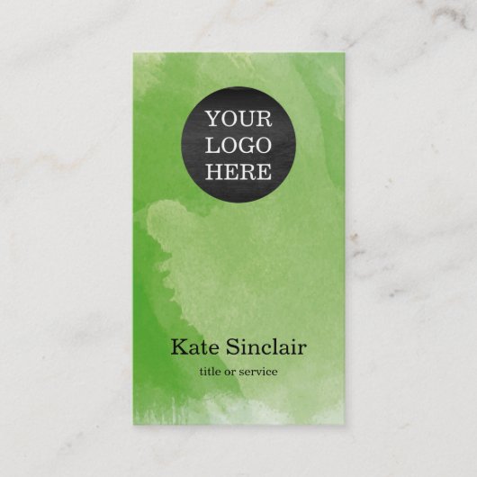 ミニマエレガントリスモダントロゴ水彩画 名刺 (正面)