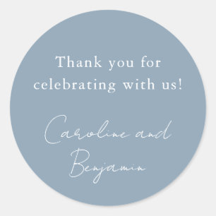 ミニマエレガントリス結婚トの埃っぽいブルー ラウンドシール