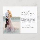 ミニマエレガントリス結婚トの感謝フォトカード (正面)