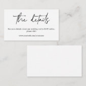 ミニマエレガントリス結婚トの書道サイト エンクロージャーカード (正面/裏面)