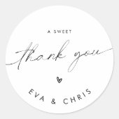 ミニマエレガントリス結婚トの皆様に感謝 ラウンドシール (正面)