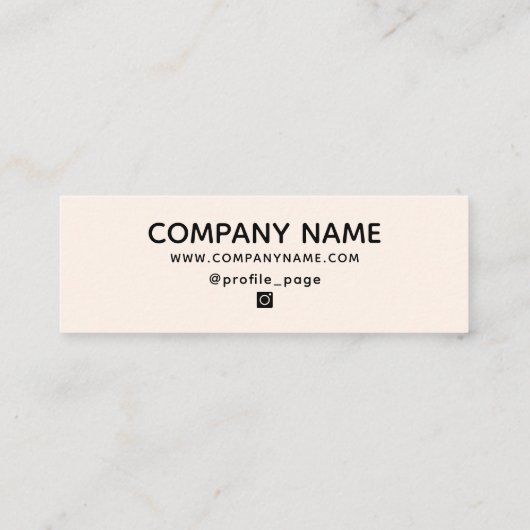 ミニマエレガントリズムありがとう名刺 スキニー名刺 (裏面)