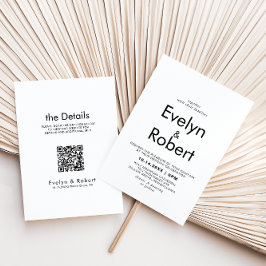 ミニマエレガントリフォーマル・バックとフロント結婚ズ 招待状