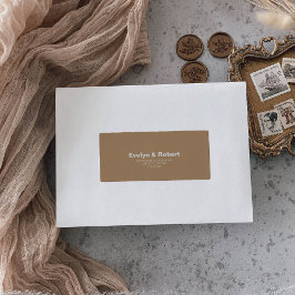 ミニマエレガントリフォーマル・ブラウン結婚ズ・リターン ラベル