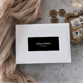 ミニマエレガントリフォーマル・ブラック結婚ズ・リターン ラベル