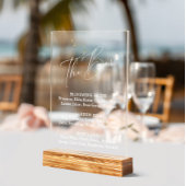 ミニマエレガントリボタニカルブライダルシャワーバーメニュー アクリルサイン