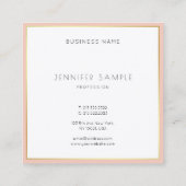 ミニマエレガントリモダンアルデザインプロフェッショナルルクセ スクエア名刺 (裏面)