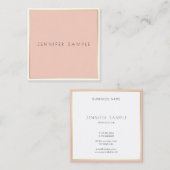 ミニマエレガントリモダンアルデザインプロフェッショナルルクセ スクエア名刺 (正面/裏面)