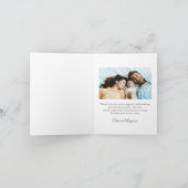 ミニマエレガントリモダンアル二ベビー写真折り畳み サンキューカード (内部)