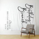 ミニマエレガントリモダンアル誕生日ブランチパーティー タペストリー (インサイチュ(横))