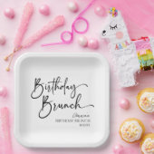 ミニマエレガントリモダンアル誕生日ブランチパーティー ペーパープレート (パーティー)