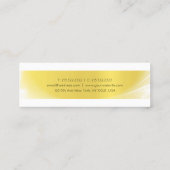 ミニマエレガントリモダンデザイン金ゴールドラグジュアリープレーン スキニー名刺 (裏面)
