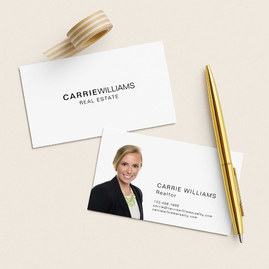 ミニマエレガントリ実在不動産不動産仲介業者シンプル 名刺