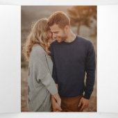 ミニマエレガントリ結婚アルの写真オールインワン 三つ折り招待状 (内部中)