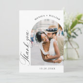 ミニマエレガントリ結婚アルの2枚の写真QRコード サンキューカード (スタンド正面)