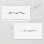 ミニマエレガントルな白澄んプロフェッショナル 名刺 (正面/裏面)