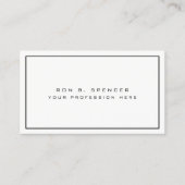 ミニマエレガントルな白澄んプロフェッショナル 名刺 (正面)