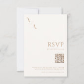 ミニマエレガントルアイボリーとタン結婚ズ 出欠カード (正面)