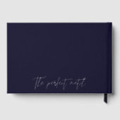 ミニマエレガントルダークネイビー書道箔 ゲストブック (裏面)