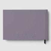 ミニマエレガントルダークパープル書道箔 ゲストブック (裏面)