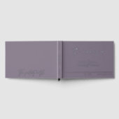 ミニマエレガントルダークパープル書道箔 ゲストブック (全面)