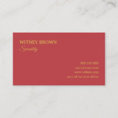 ミニマエレガントルフォイル金箔名刺 名刺 (裏面)