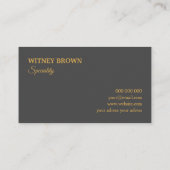 ミニマエレガントルフォイル金箔名刺 名刺 (裏面)