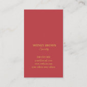 ミニマエレガントルフォイル金箔名刺 名刺 (裏面)