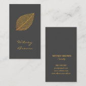 ミニマエレガントルフォイル金箔名刺 名刺 (正面/裏面)