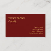 ミニマエレガントルフォイル金箔名刺 名刺 (裏面)